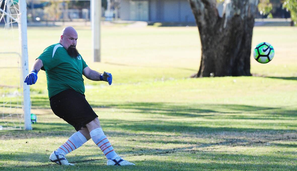 STILL OUT: Wagga United first-grade goalkeeper Andrew McCracken won't play on Sunday against Young due to a calf strain sustained earlier this month. 