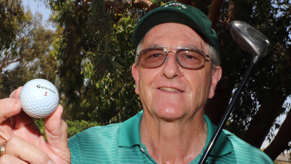 YOU LITTLE BEAUTY: Rod Dodson, 69, became the second golfer this week to sink a hole-in-one at their local - this time at Wagga Country Club's 14th hole. Picture: Les Smith