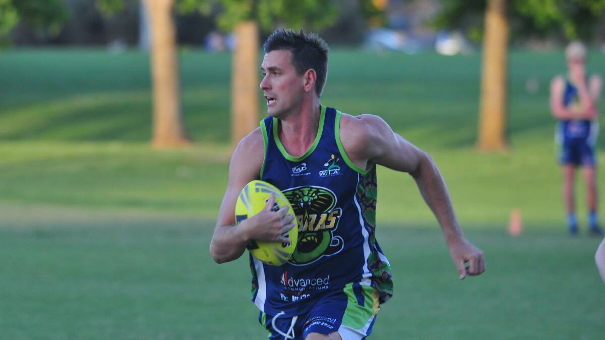 STRIDES: Andrew Baggio in action for Advanced Communications Cobras. Picture: Lachlan Grey