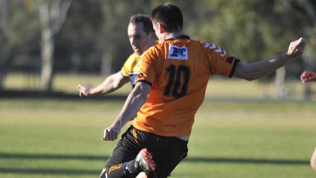 'NOT 100 PER CENT': Wagga United coach Travis Weir says a host of players are being managed ahead of this weekend's game against South Wagga. Picture: Chelsea Sutton