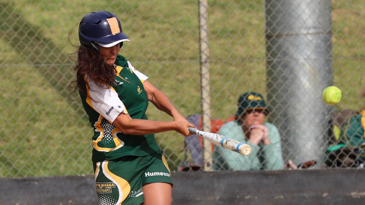 CONTACT: Layhnee Kearnes in action for South Wagga Warriors. 