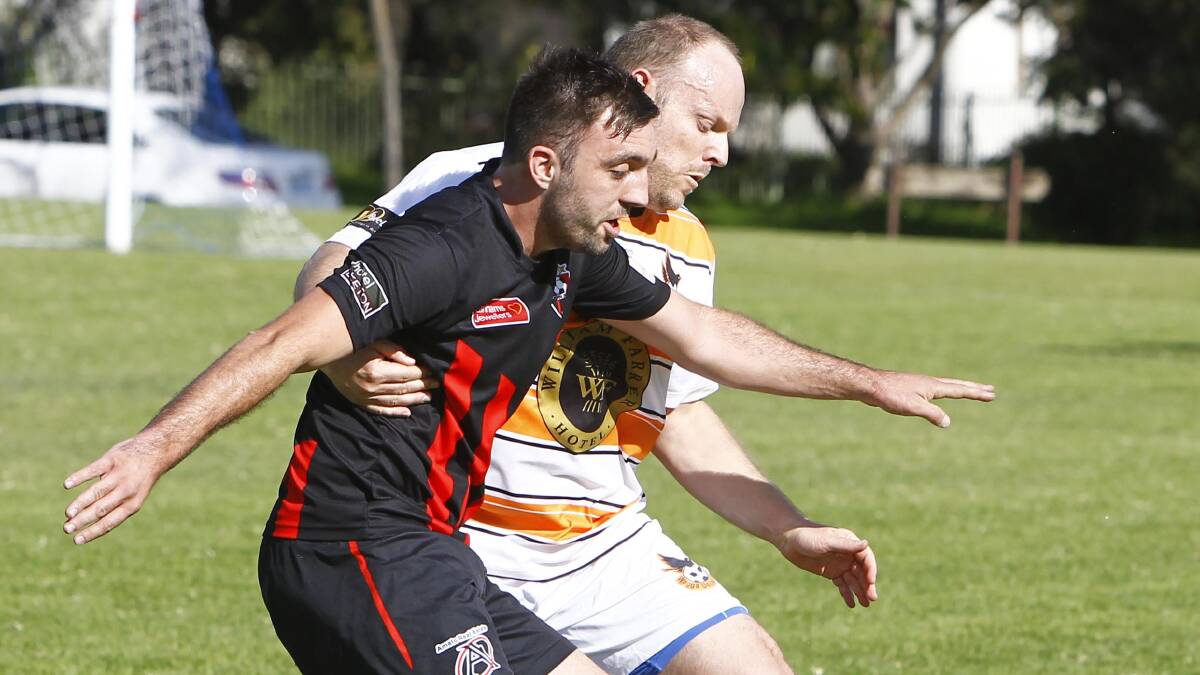 POTENTIAL RETURN: Adam Raso could be a late addition for Leeton this weekend if the striker can prove his fitness. Picture: Les Smith