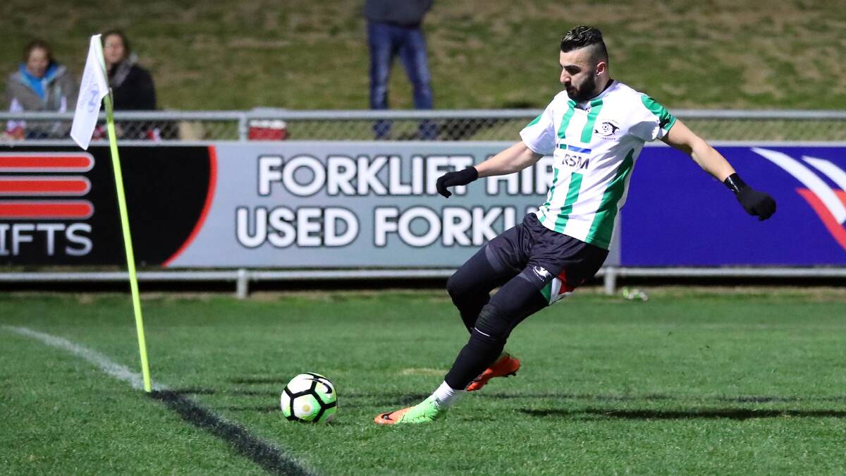 MATCH WINNER: Henri Gardner (pictured in the 2017 Pascoe Cup final) scored in the 75th minute against Tumut to hand Lake Albert a 1-0 win.