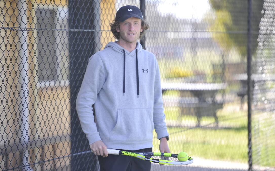 THE MAN AT CENTRE COURT: Wagga Tennis Centre coach Matthew Hort has been busy ahead of the 2018 Riverina Open. Picture: Lachlan Grey