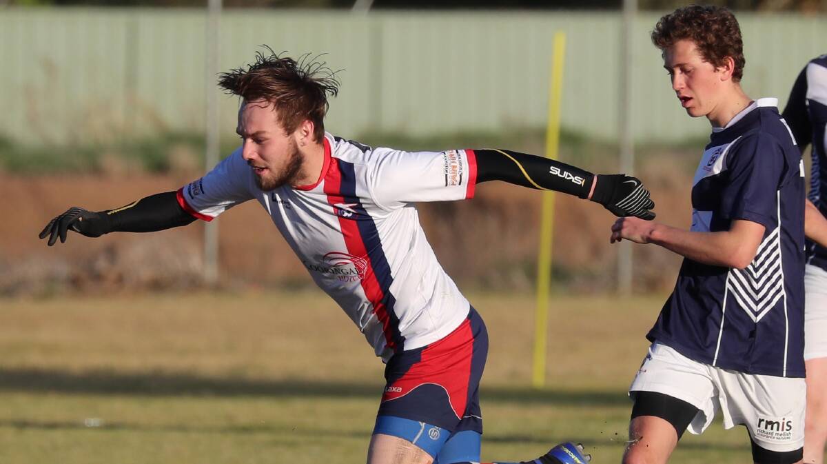 ON THE CHARGE: Ploenges in action for Henwood Park during their 2018 Pascoe Cup semi final loss to Young Lions. 