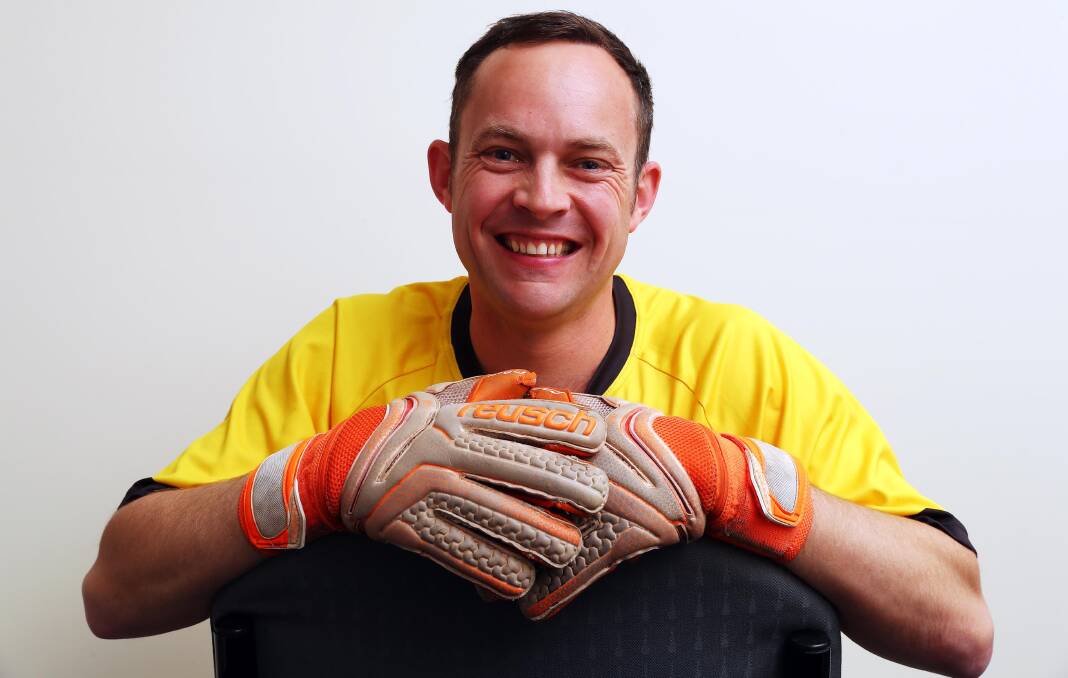 HANDY PLAYER: Lake Albert veteran Hayden Callander has excelled since picking up the gloves and filling in as the Sharks' first-choice goalkeeper. Picture: Emma Hillier