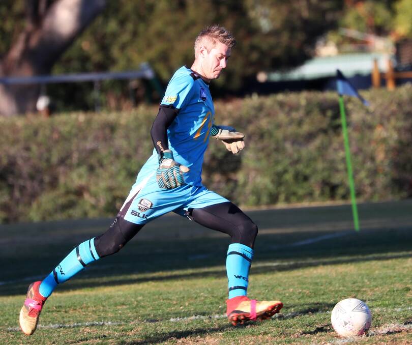READY FOR ACTION: Wagga City Wanderers skipper and goalkeeper Rob Fry believes more in-house competition for spots will make his side stronger in the long term. Picture: Emma Hillier