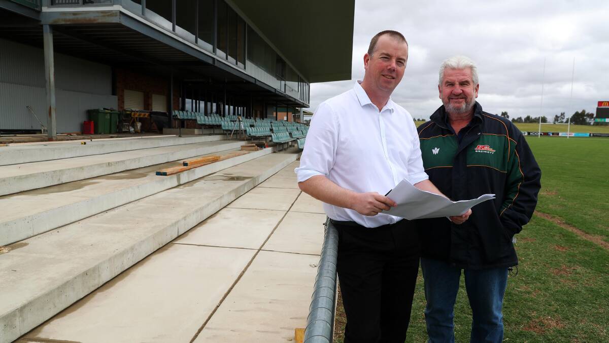 HELPING HAND: WWCC strategic asset planner Ben Creighton (left) has pledged council assistance towards the development of detailed blueprints for the facility. 