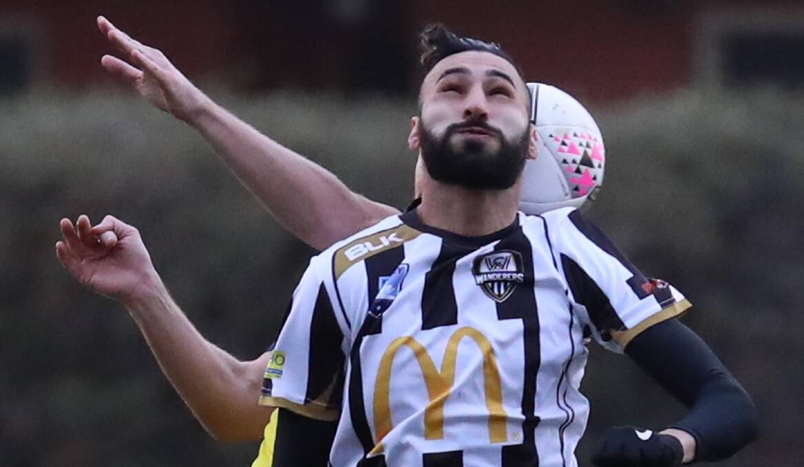 NOT SO BLACK AND WHITE: The Wanderers will ditch their black and white striped playing kit and don a special green jersey during their upcoming home against Prospect United next month. Picture: Les Smith