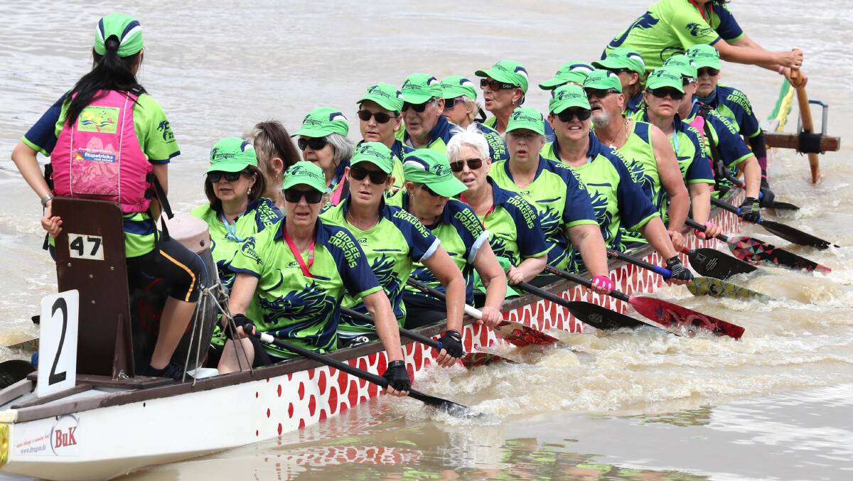 PADDLES UP: The Bidgee Dragons are one of Wagga's fastest growing community and sporting groups. 