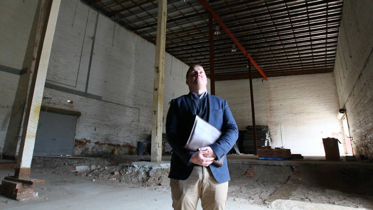 BIG PLAN: Development manager James Maher takes in the historic Mill site. 