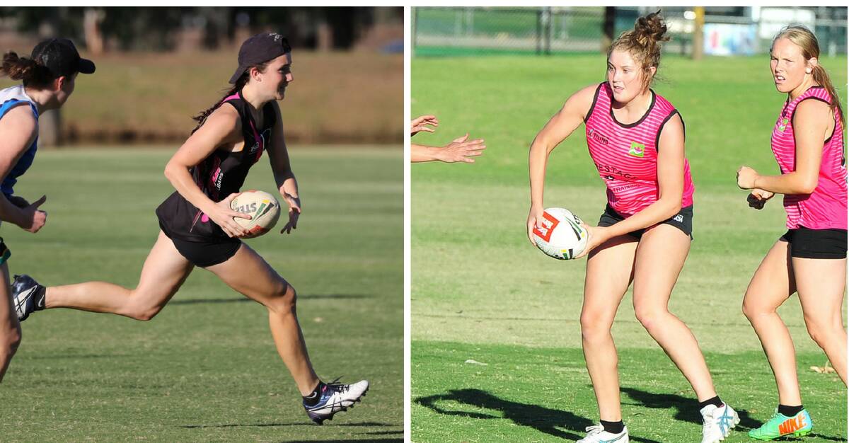 TAG TEAM: ELlen McIntyre (left) and Caitlin Kelly (right) have been named in NSW's developmental touch football side. 