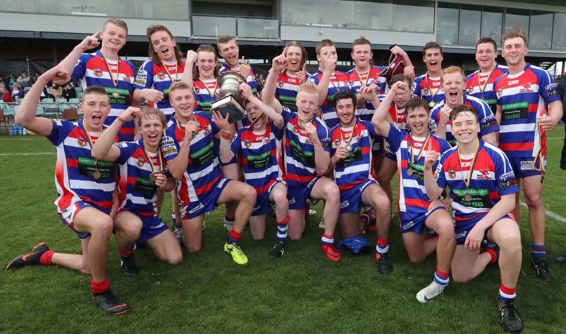 WINNERS ARE GRINNERS: Young Cherrypickers were crowned Weissel Cup champions on Saturday after edging Southcity 14-10. Picture: Les Smith