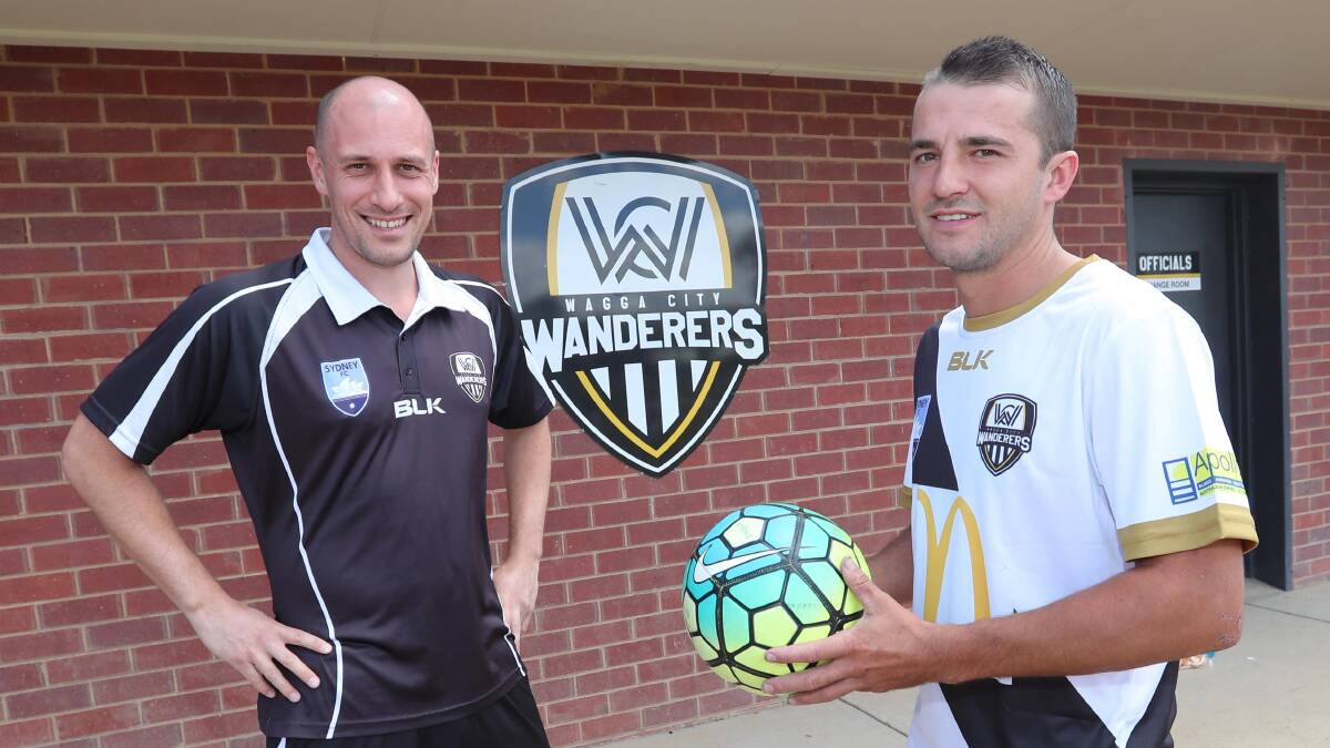 REUNITED: Wagga City Wanderers coach Ross Morgan has welcomed Joe Preece, a former Riverina Rhinos captain, into his senior squad. Picture: Les Smith