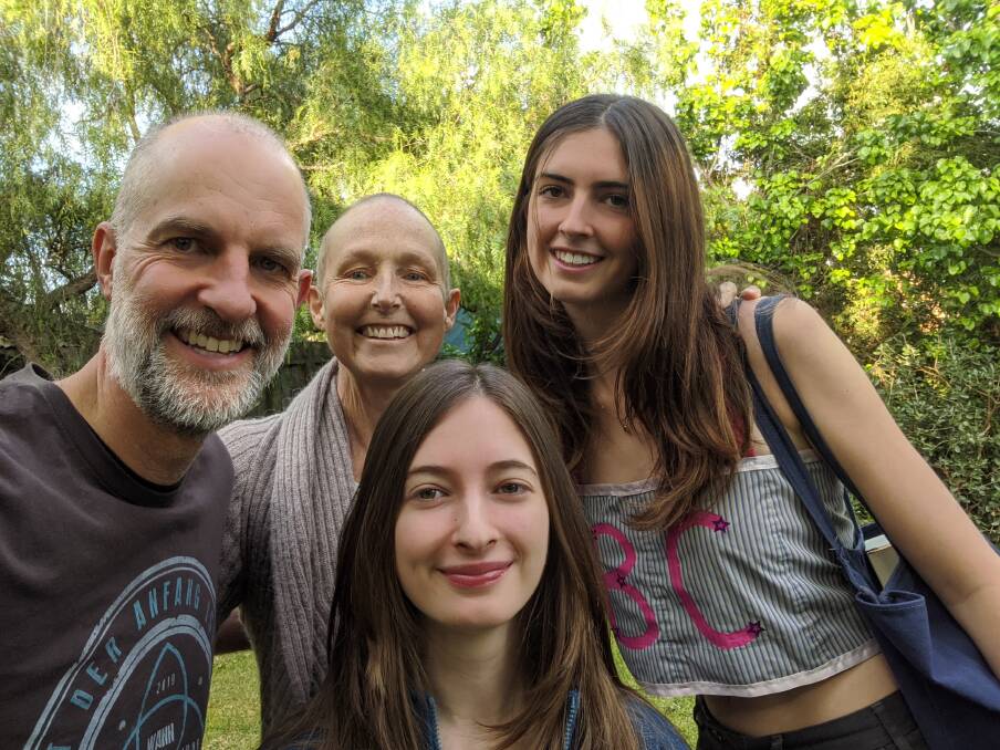 FAMILY: Deborah Cavaye with her husband Glenn Cavaye and step-daughters Leila and Bella Cavaye.