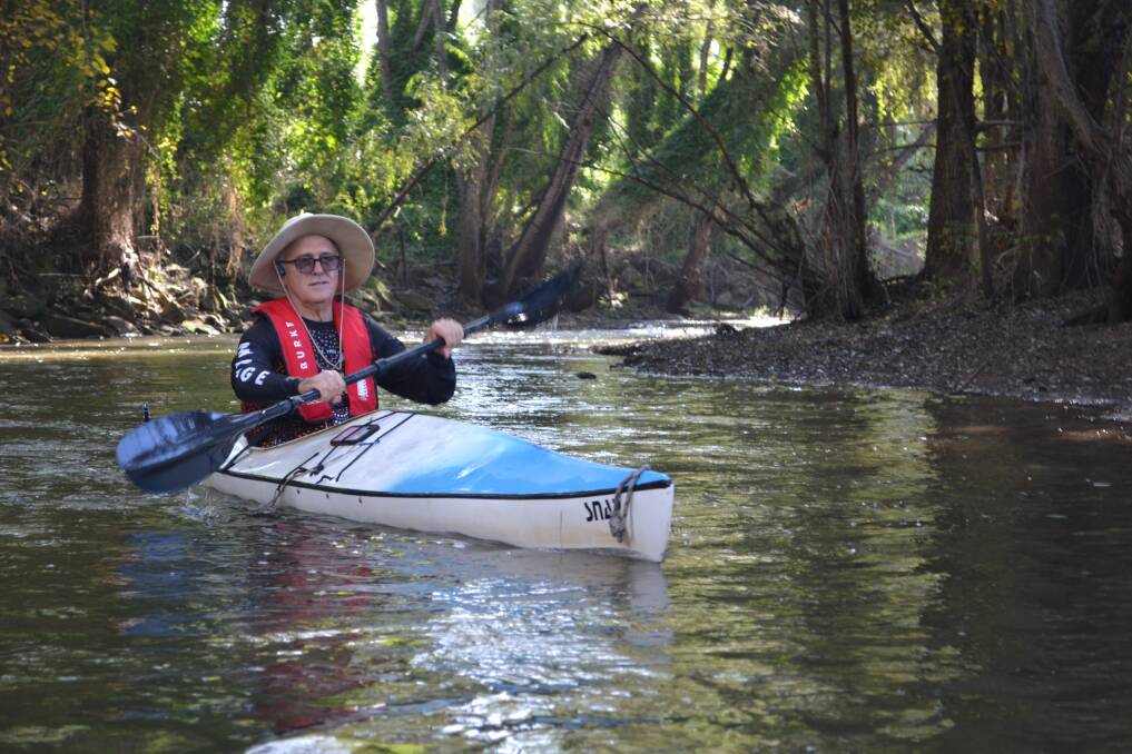 PADDLING: Malcolm Turnbull explores a section of the Hunter River in a kayak. 