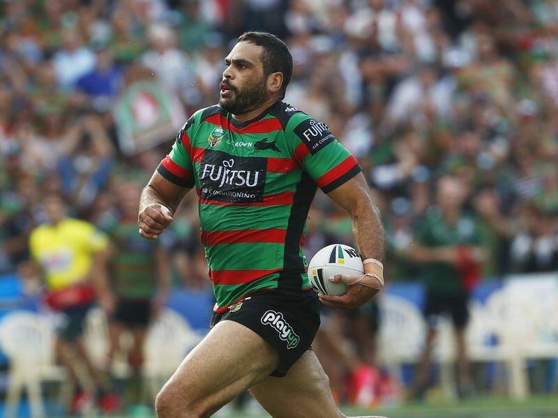 Greg Inglis of the Rabbitohs racked up 166 metres in last week's win over the Canberra Raiders.