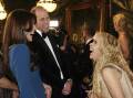 William and Kate have met singer Paloma Faith at the Royal Variety Performance in London. (AP PHOTO)