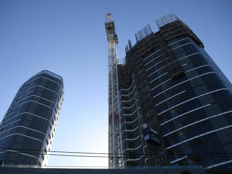 More Australians are choosing to live in apartments, like these ones under construction in Sydney.