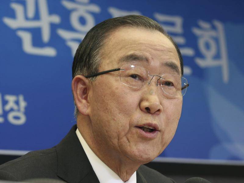 Former UN secretary-general Ban Ki-moon praised Australia's contribution to the world body.