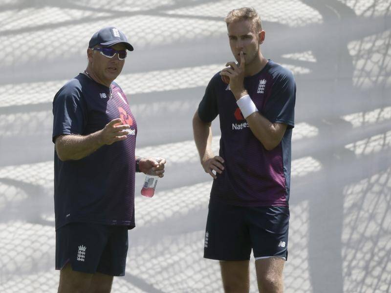England coach Chris Silverwood (l) can't guarantee Stuart Broad (r) a second-Test recall.