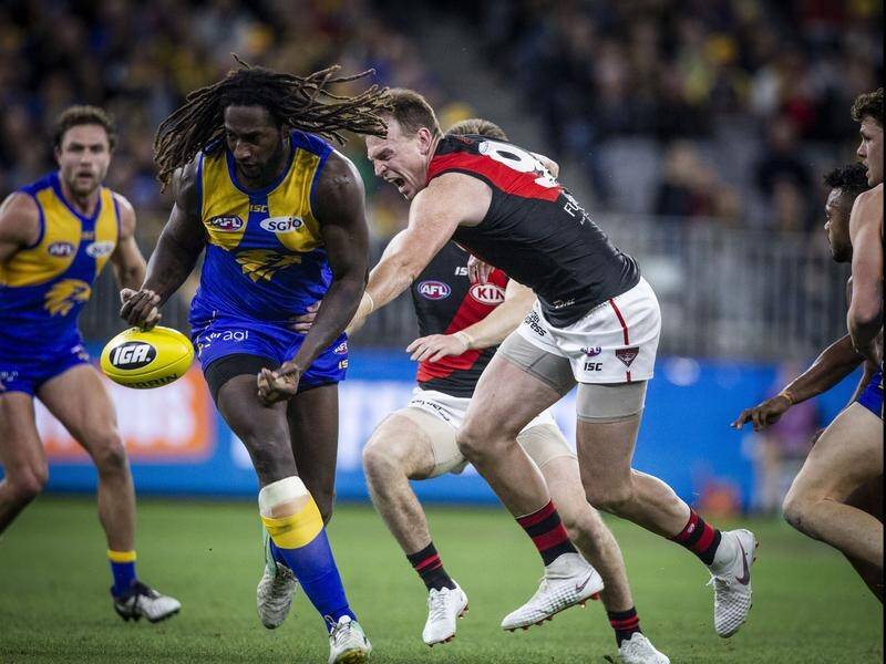West Coast star Nic Naitanui has copped criticism for not contesting for the ball hard enough.