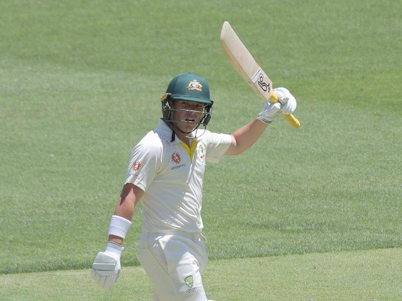 Australian Marcus Harris has scored 70 at home in Perth on day one of the second Test against India.