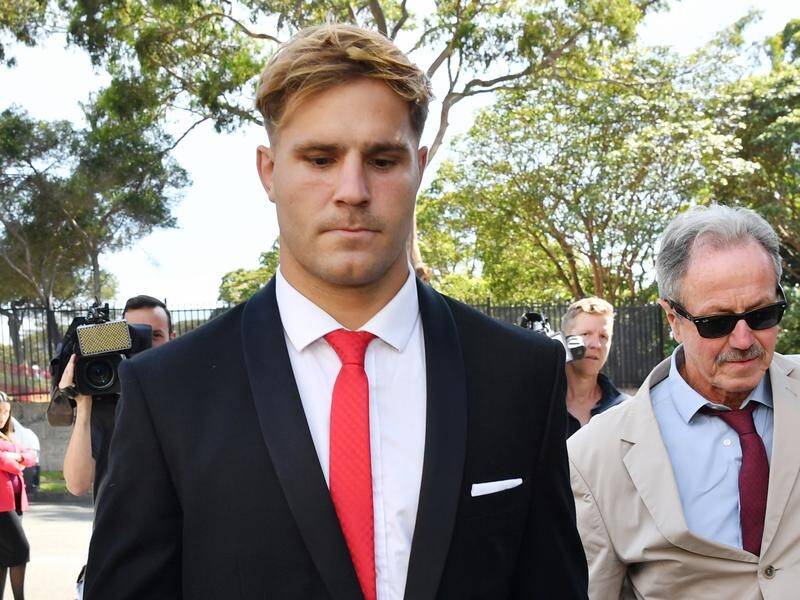 St George Illawarra Dragons NRL player Jack de Belin is on trial accused of raping a woman.