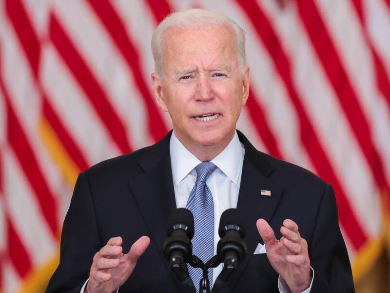 President Joe Biden says the decision to leave Afghanistan is "the right one for America".