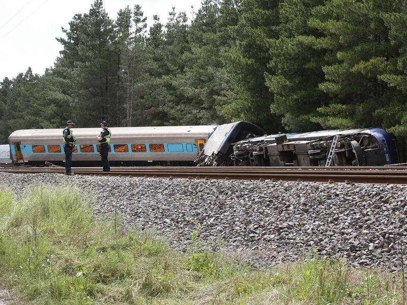 A train that derailed in Victoria last year had been travelling at well above the speed limit.