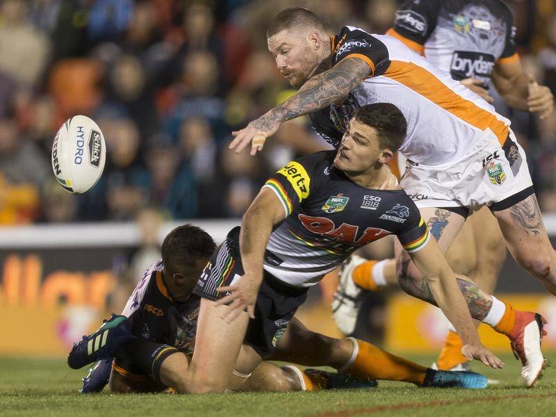 Nathan Cleary played his first NRL game since round three in Penrith's 16-2 win over Wests Tigers.