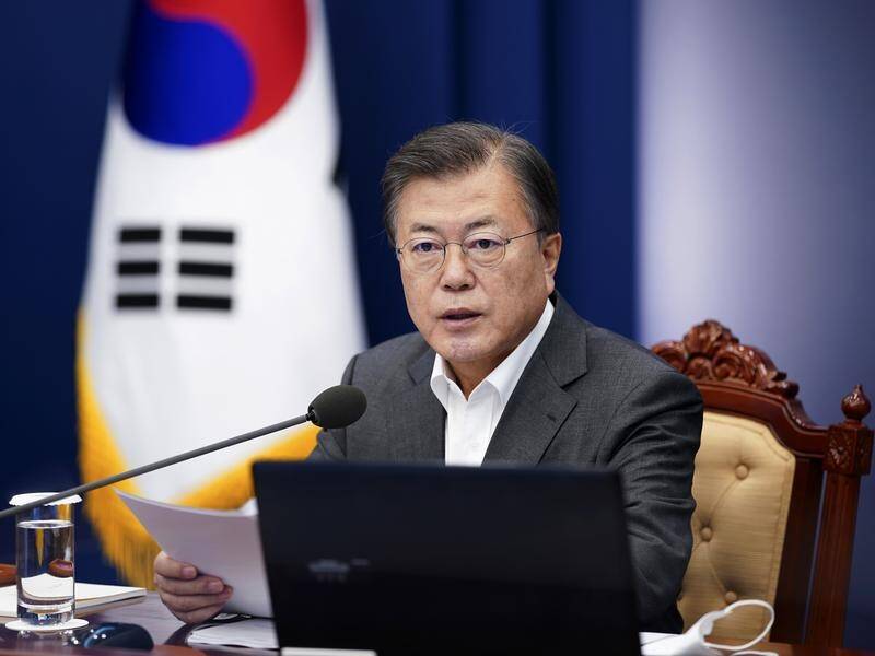 South Korean President Moon Jae-in is challenging Japan's plan to release water from Fukushima.