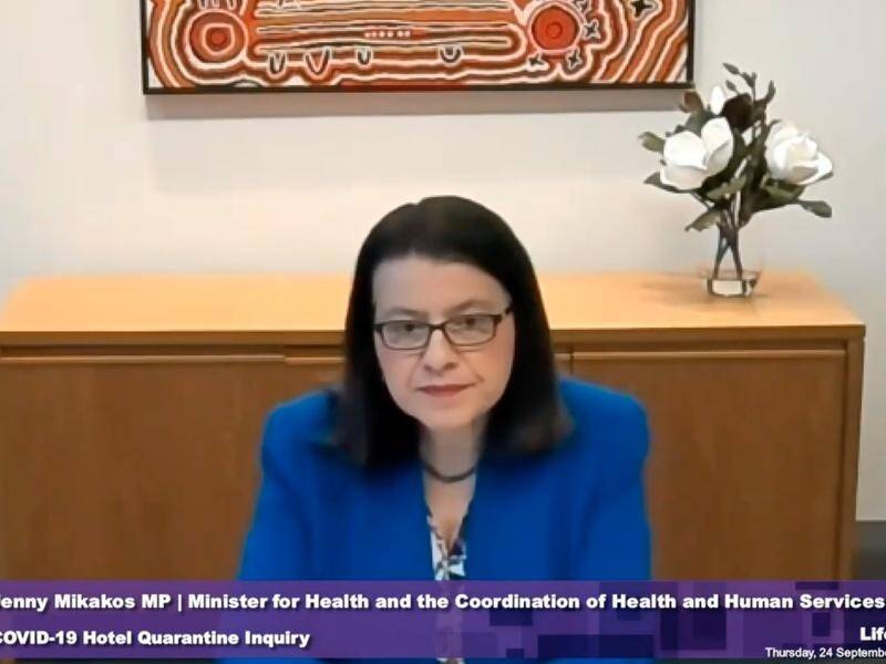 Health Minister Jenny Mikakos has denied misleading Victoria's hotel quarantine inquiry.