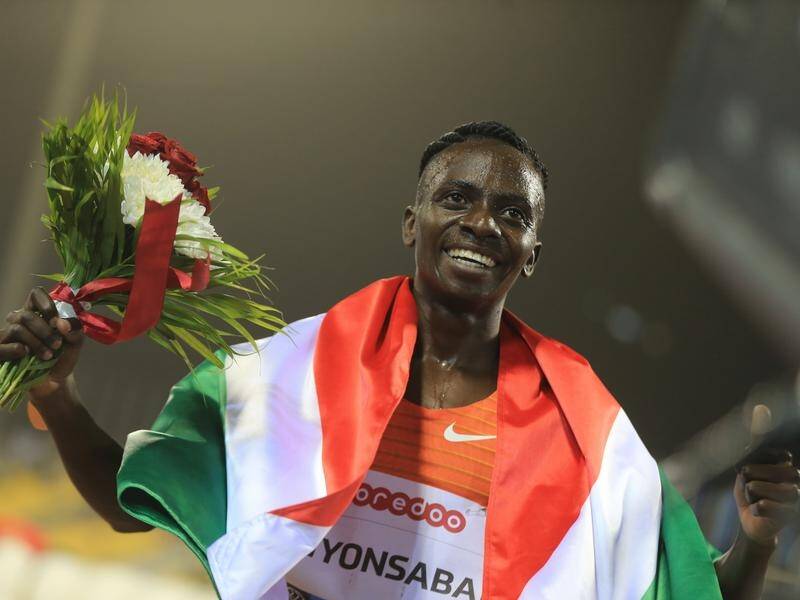 Francine Niyonsaba of Burundi withdrew from the world athletics championships with a foot injury.