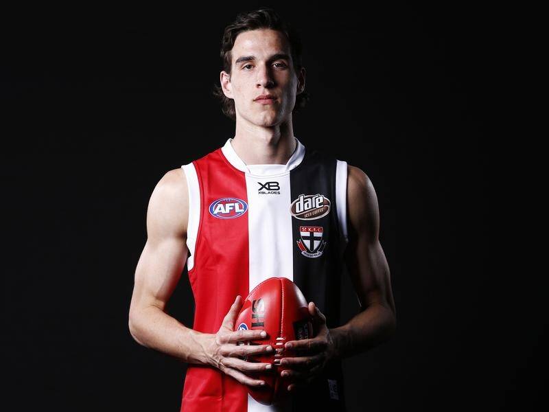 Max King of the Saints will wear the No.12 jumper vacated by Nick Riewoldt.