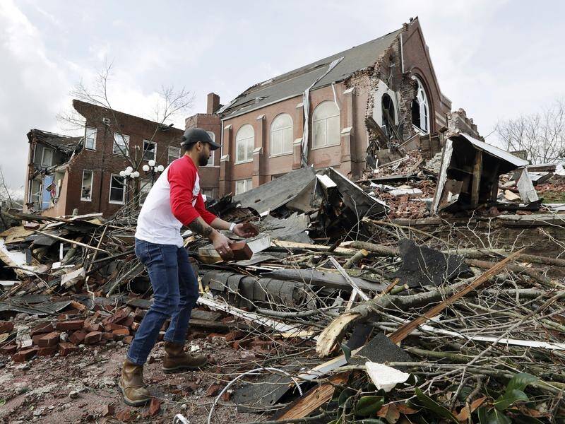 Nearly 50 buildings have been destroyed in Nashville after tornadoes ripped through Tennessee.