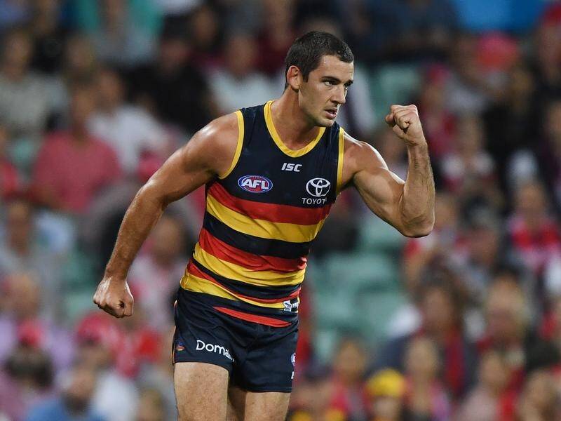 Taylor Walker was on the end of a pep talk from Crows coach Don Pyke and it showed against Sydney.