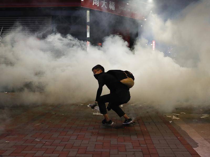 Hong Kong is heading towards recession amid ongoing protests, the city's financial secretary says.