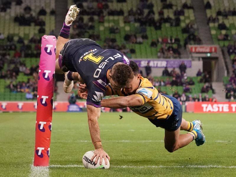 Ryan Papenhuyzen scored a spectacular eighth try of his debut NRL season against the Eels.