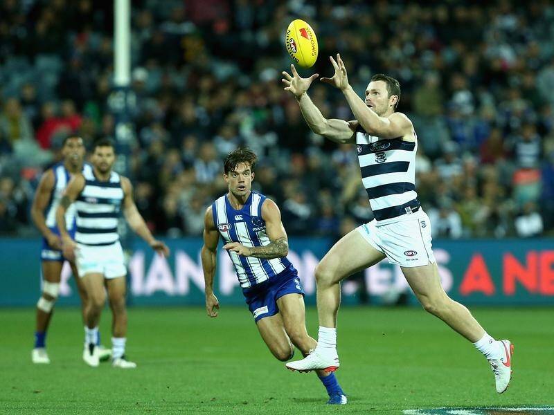 Geelong have overcome a slow start to see off North Melbourne by 30 points in their AFL clash.