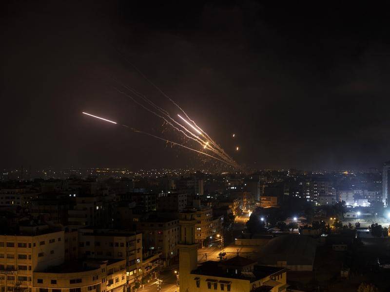 A Hamas pre-dawn salvo set off sirens as far as northern Nahalal, 100 kilometres from Gaza.