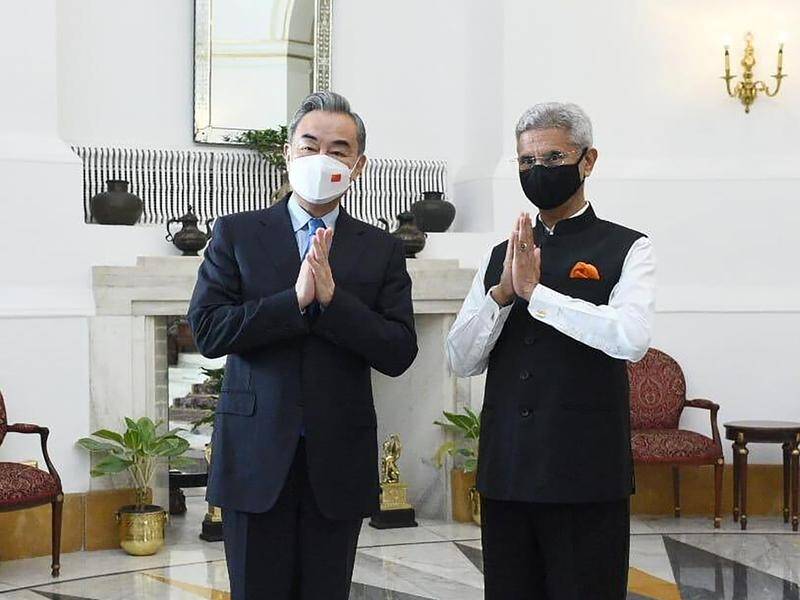 Indian Foreign Minister Subrahmanyam Jaishankar and his Chinese counterpart Wang Yi.