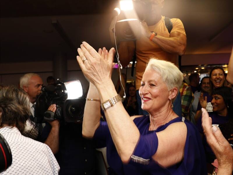 Kerryn Phelps joined the partying after achieving what she initially thought would be a miracle win.