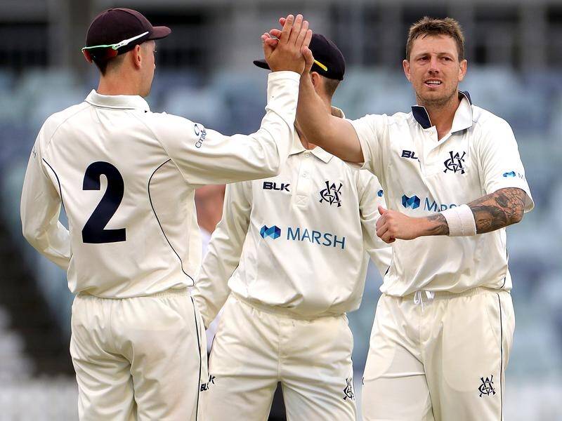 Victoria's James Pattinson (R) has 75 Test wickets to his credit in 19 matches for Australia.
