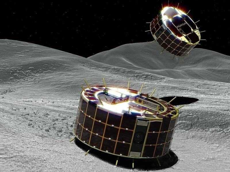 Two rovers from a Japanese spacecraft have touched down on an asteroid 300 million kilometres away.