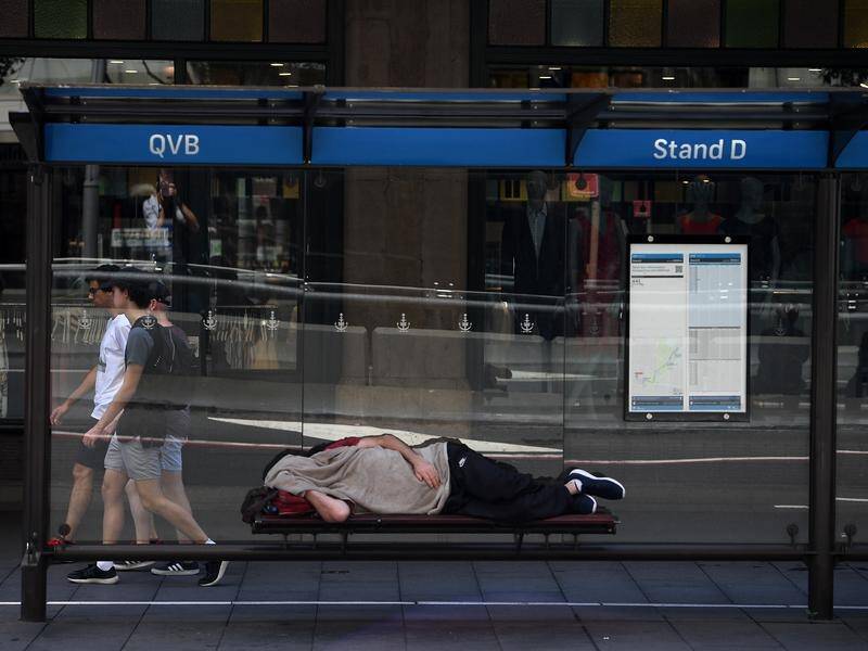 The NSW government says it will halve the number of people sleeping rough.