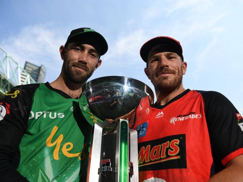 Either Glenn Maxwell (left) or Aaron Finch will lead their BBL side to a maiden title in Melbourne.