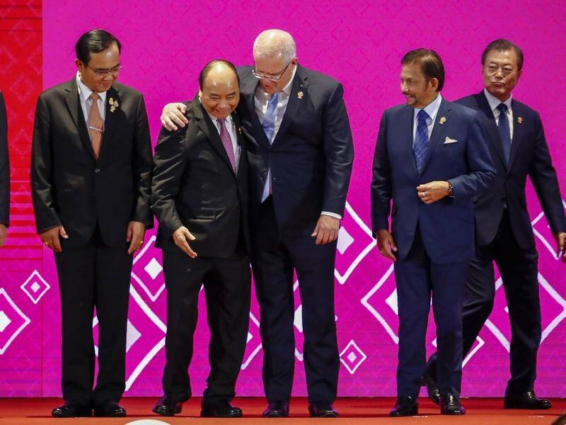 Scott Morrison has been talking trade with fellow leaders at the East Asia Summit in Bangkok.