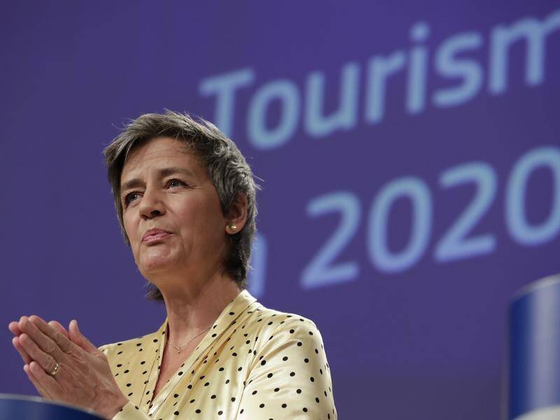 The European Commission's Margrethe Vestager has spoken of "careful steps to help travel restart".