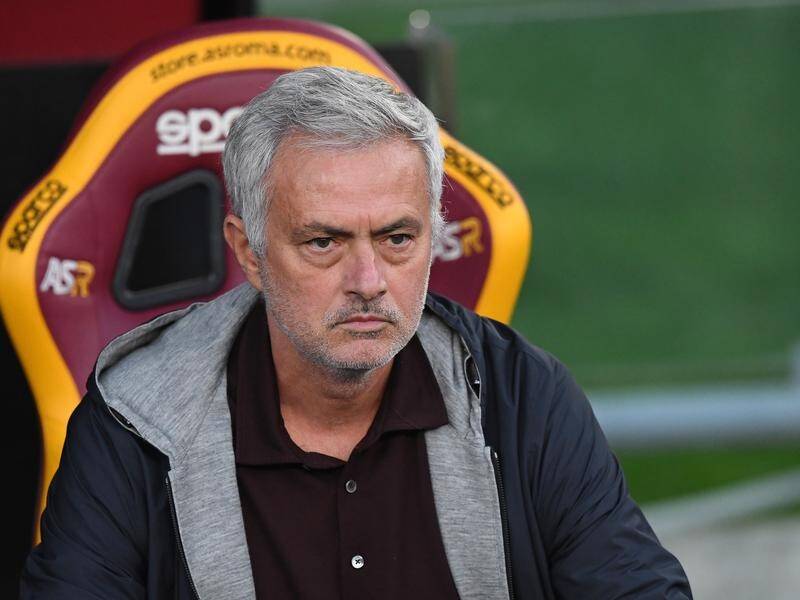 Roma's coach Jose Mourinho was sent off during the draw against Napoli.